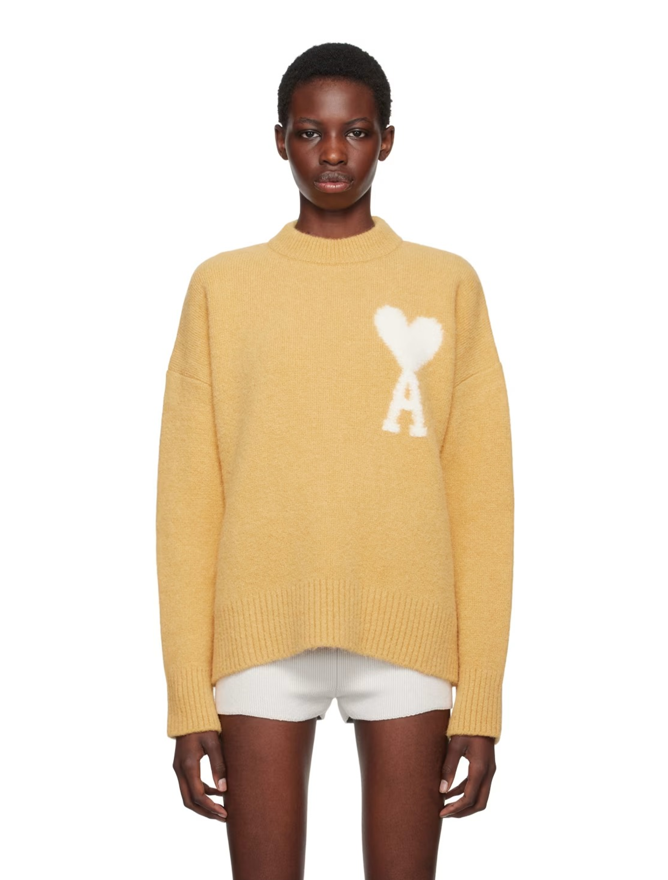 AMI Paris Yellow Ami de Cœur Sweater