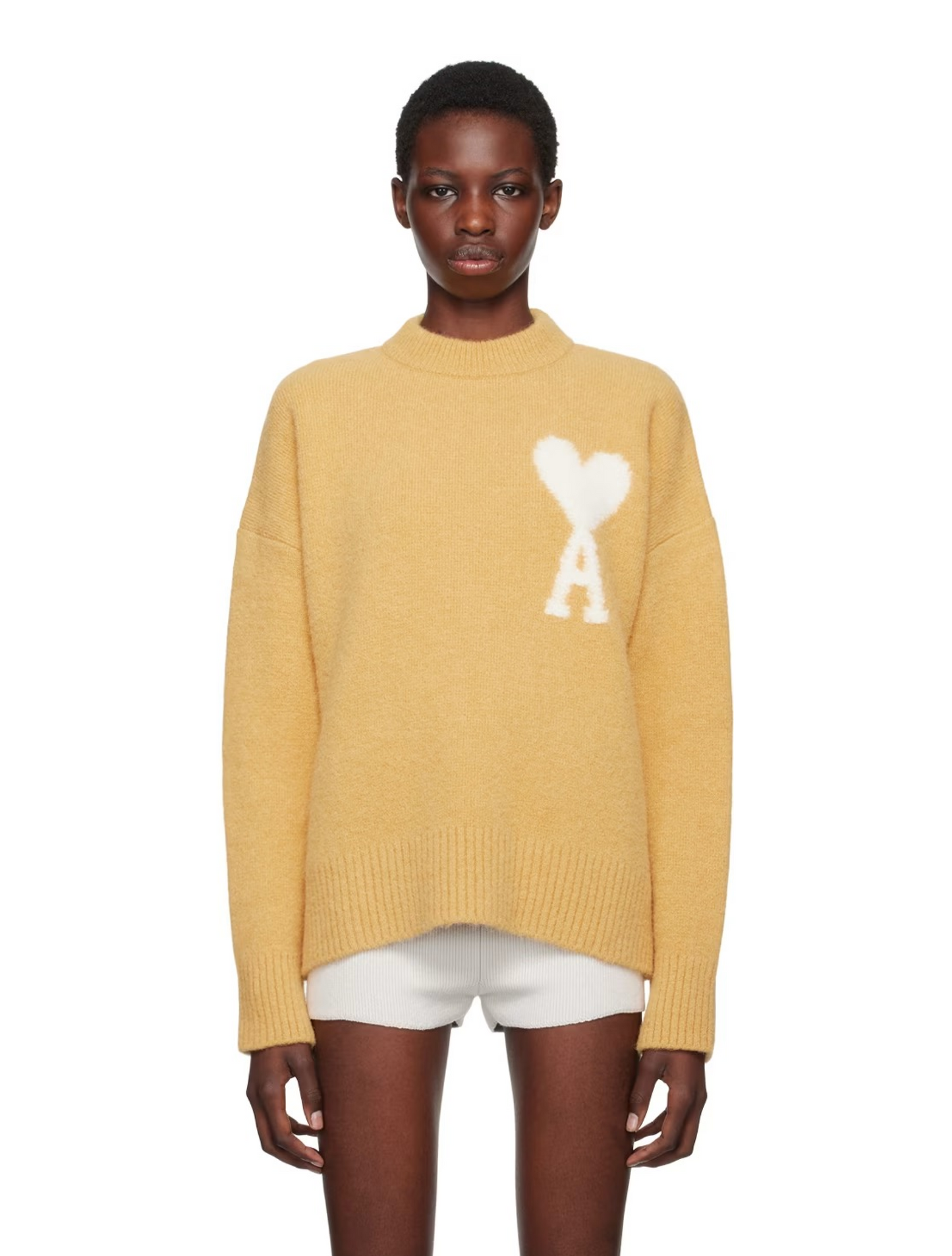 AMI Paris Yellow Ami de Cœur Sweater