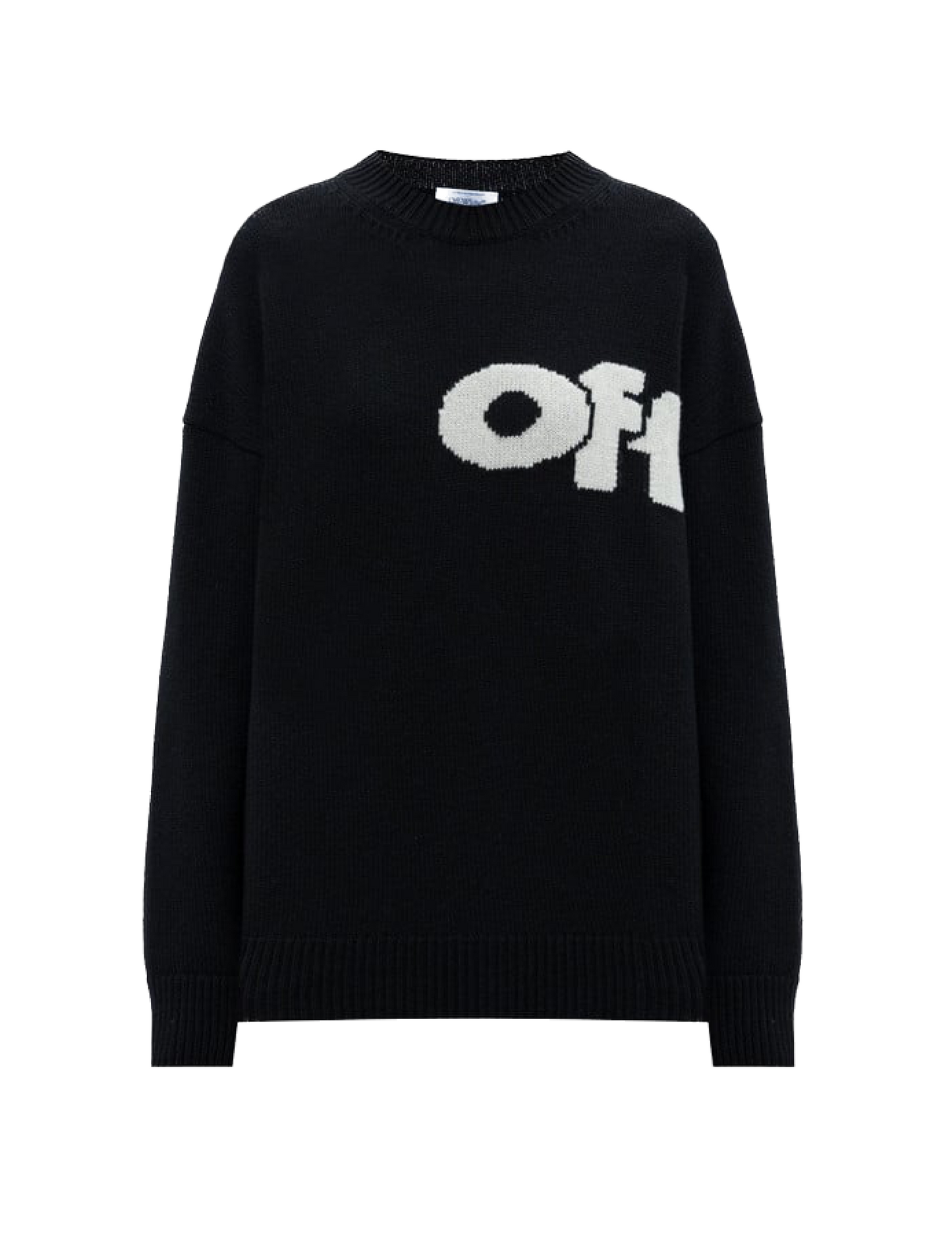 Off-White logo-intarsia jumper