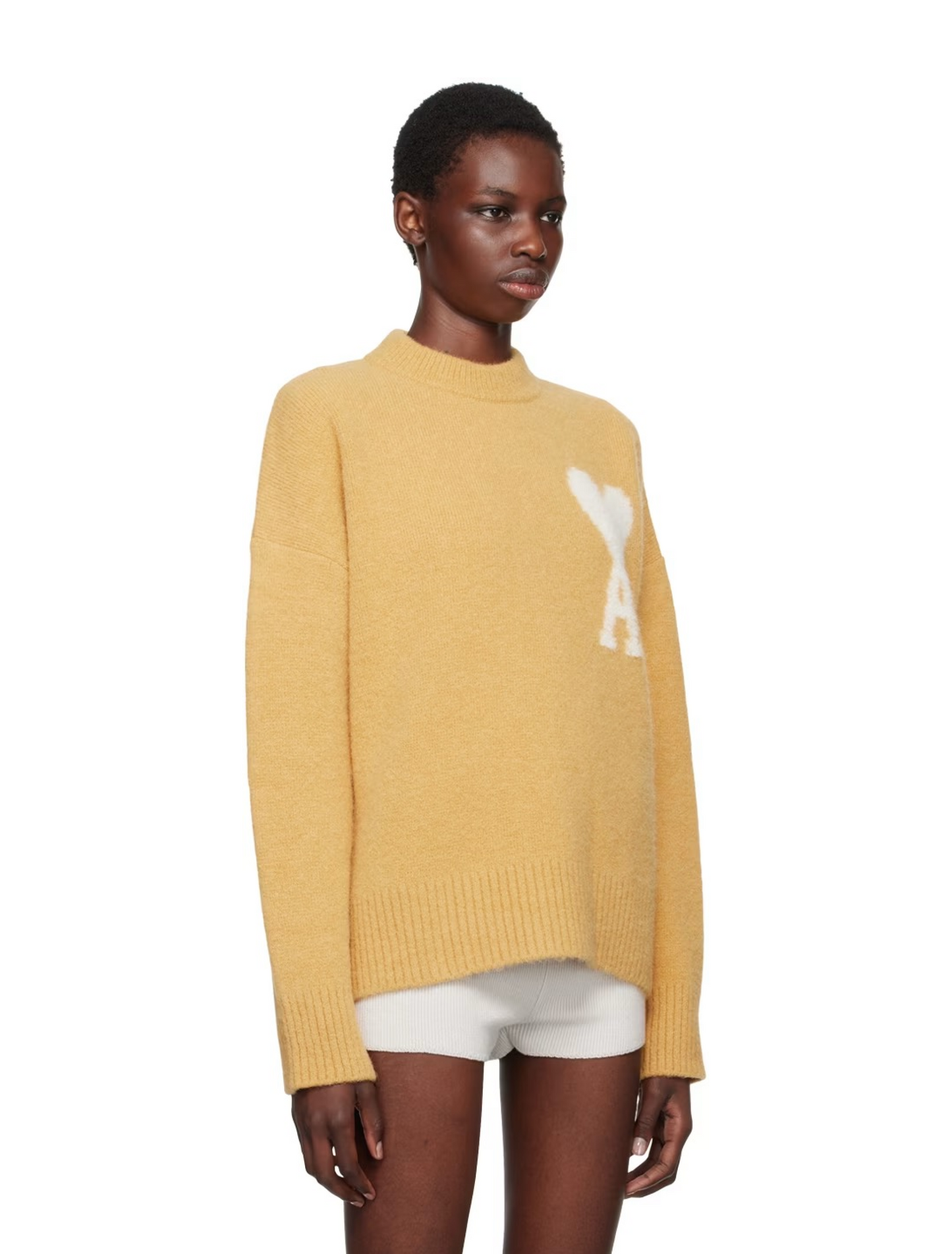 AMI Paris Yellow Ami de Cœur Sweater