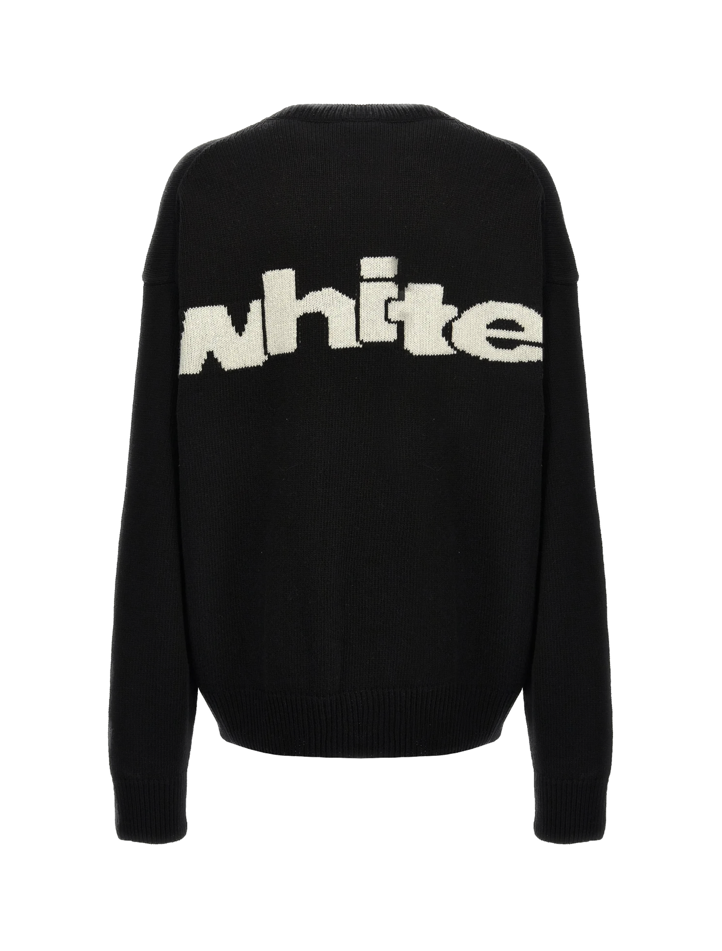 Off-White logo-intarsia jumper