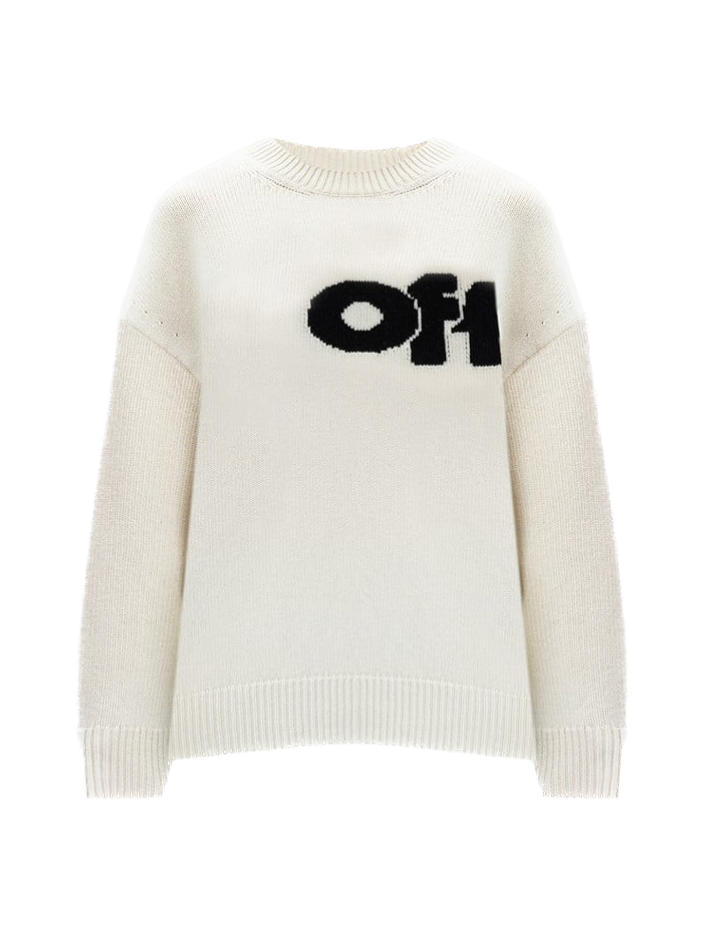 Off-White logo-intarsia jumper