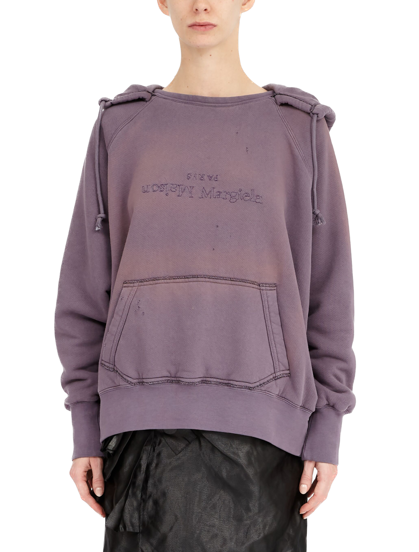 Maison Margiela reverse-logo cotton hoodie