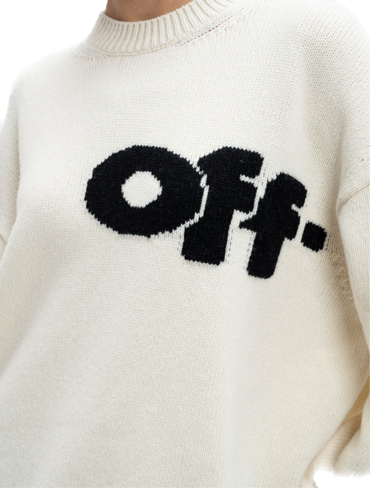 Off-White logo-intarsia jumper