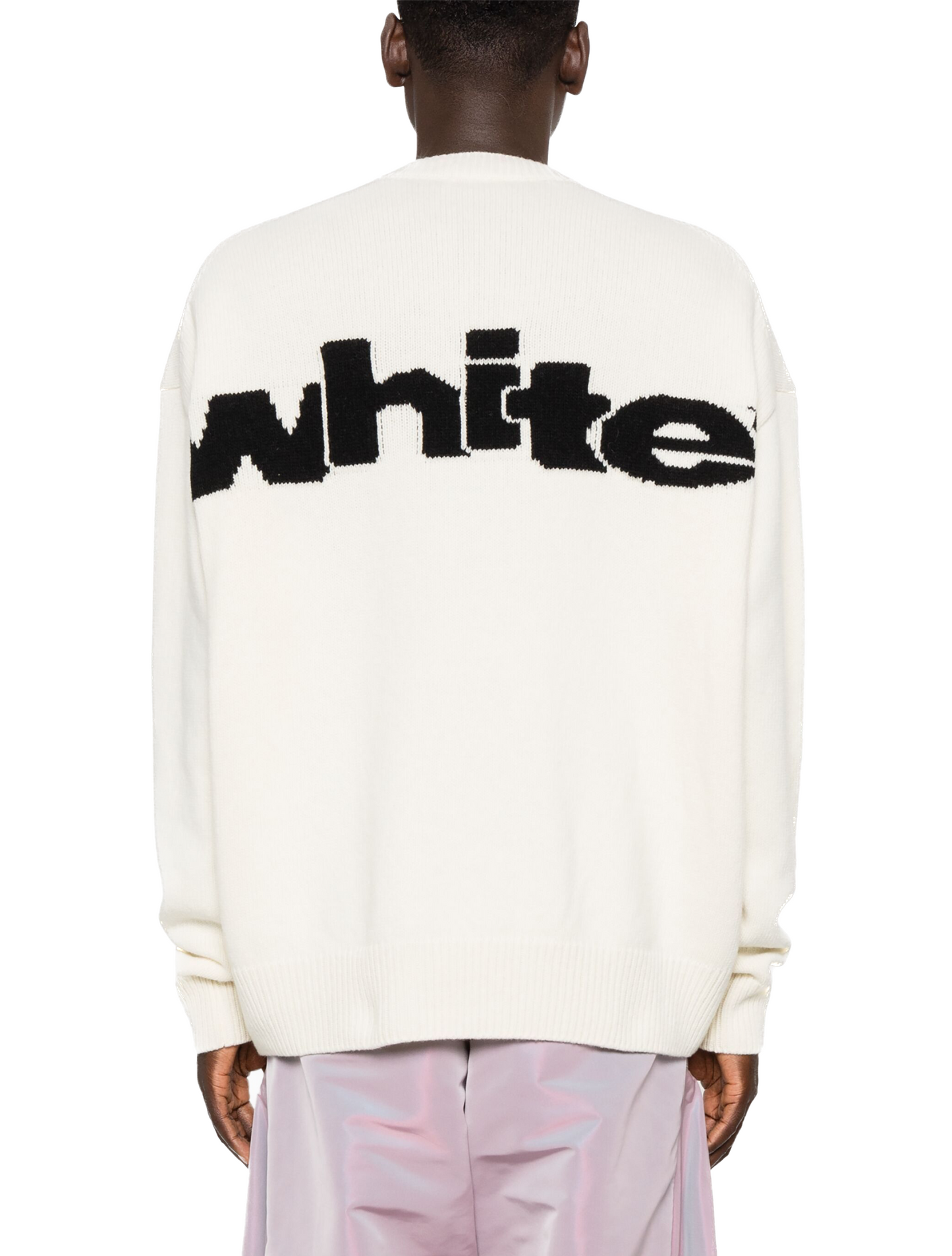 Off-White logo-intarsia jumper